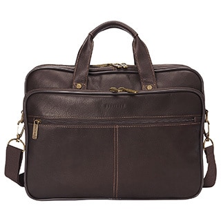 Heritage Colombian Leather Double Gusset 15.4-inch Laptop Briefcase