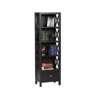 Anna Black Collection Narrow 5-shelf Bookcase