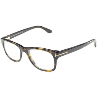 Tom Ford Unisex TF5147 FT5147 052 Dark Havana Rectangle Plastic Eyeglasses