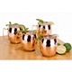 Old Dutch Unlined Hammered Finish Solid Copper 16-ounce Moscow Mule Mugs (Set of 4)
