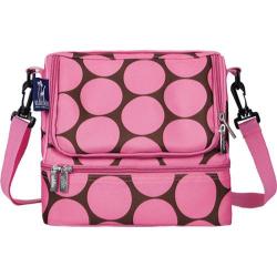 Children's Wildkin Double Decker Lunch Bag Big Dots Hot Pink