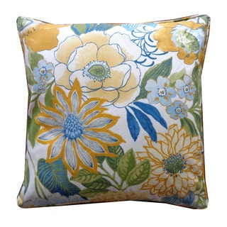 Suave Yellow Floral 20x20-inch Pillow