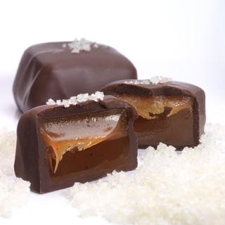 Amella Vegan Gray Sea Salt Caramels in Dark Chocolate (Case of 15)