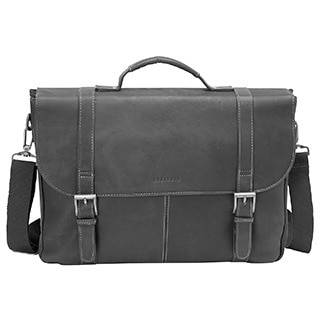Heritage Colombian Leather 16-inch Dual Compartment Flapover Laptop Briefcase
