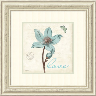 Katie Pertiet 'Touch of Blue IV Love' Framed Art Print 22 x 22-inch