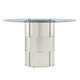 Elbridge Woven Drum Glass Dining Table by iNSPIRE Q Bold - Thumbnail 2