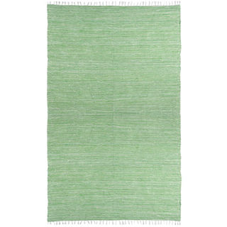 Green Reversible Chenille Flat Weave Area Rug (10' x 14')