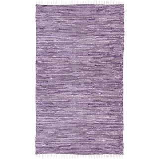 Purple Reversible Chenille Flat Weave Area Rug (3' x 5')