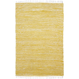 Yellow Reversible Chenille Flat Weave Area Rug (10' x 14')