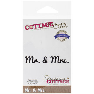 CottageCutz Expressions Die 3inX.5in-Mr. & Mrs.