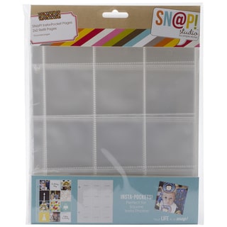 Sn@p! Insta Pocket Pages For 6inX8in Binders 10/Pkg-(12) 2inX2in Pockets