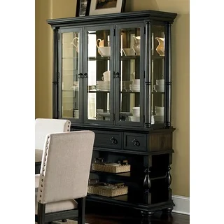 Greyson Living Loraine Antiqued Charcoal Buffet and Hutch