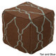Hand Crafted Mila Lattice 18-inch Square Pouf - Thumbnail 6