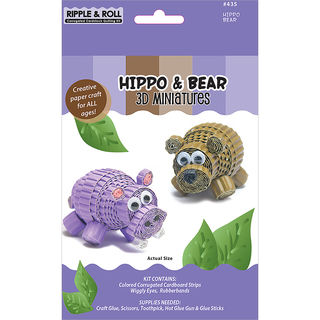 Quilling Kit-Hippo & Bear