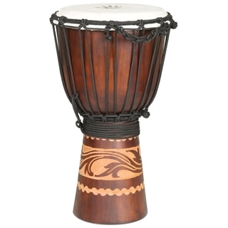 Handmade Kalimantan Travel-size Djembe Drum (Indonesia)