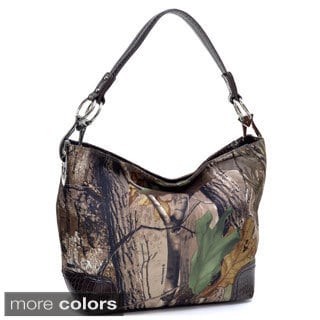 Dasein Tote Bag in Realtree Camouflage with Faux Croco Trim