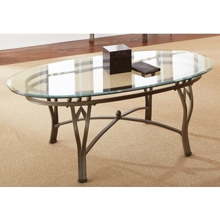Greyson Living Maison Glass-top Oval Coffee Table