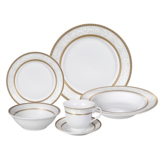 Lorren Home Trends Amelia 4-serving Porcelain Dinnerware Set