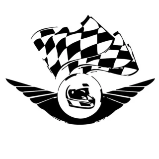Racing Checkered Flags Wall Vinyl Art