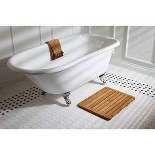 Classic Roll Top 66-inch Cast Iron Clawfoot Tub with Tub Wall Drilling
