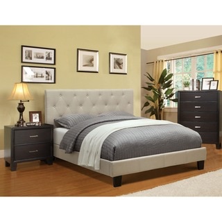 Furniture of America Perdella 3-piece Ivory Low Profile Bedroom Set