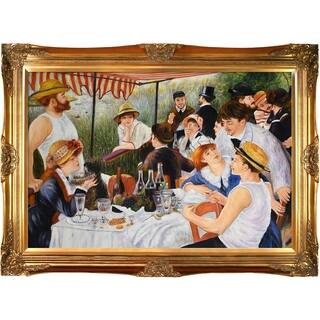 Pierre Auguste Renoir 'Luncheon of The Boating Party' Hand-painted Framed Canvas Art