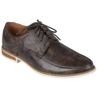 Boston Traveler Men's Topstitched Lace-up Oxfords