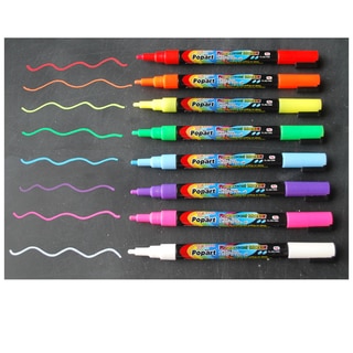 Fine Tip Fluorescent Chalk Markers (Set of 8)