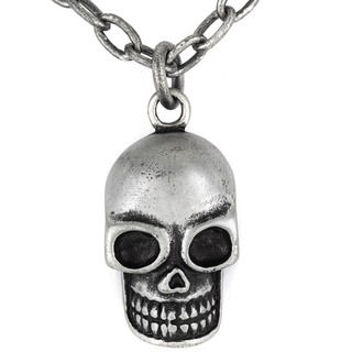 Crucible Antiqued Skull Pendant Necklace