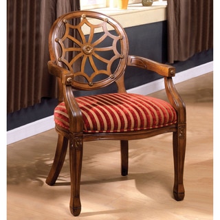 Furniture of America Fidelia Carved Antique Oak Accent Chair