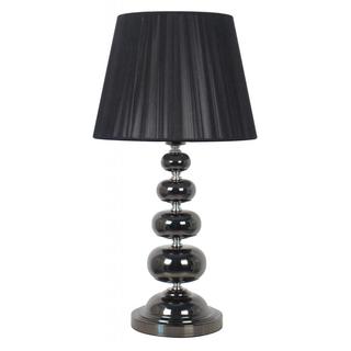 Designer Black Chrome Plated Metal Table Lamp with Hand Wrapped String Shade