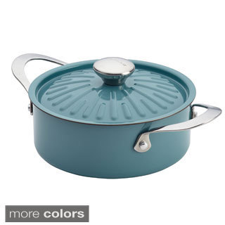 Rachael Ray Cucina Oven-To-Table Hard Enamel Nonstick 2-1/2-quart Covered Round Casserole
