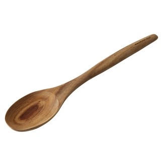 Rachael Ray Cucina Tools 12-1/2-inch Wooden Solid Spoon