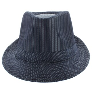 Faddism Men's Fashion Stripe Fedora Hat
