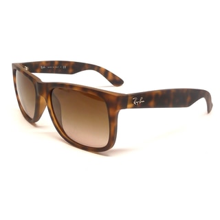 Ray-Ban Justin Wayfarer Sunglasses 55mm - Matte Tortoise Frame/Brown Gradient