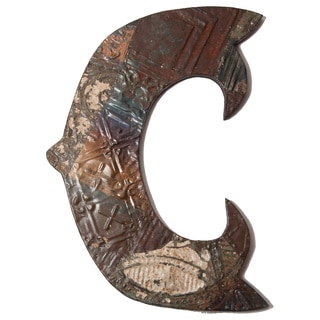 Ozark Folk Art Reclaimed Tin Letter C