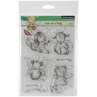 Penny Black Clear Stamps 5inX7.5in Sheet-Cute As A Bug!