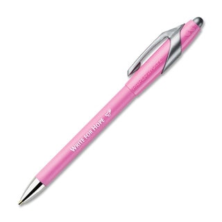 FlexGrip Elite Pink Ribbon Ballpoint Retractable Pens (Pack of 12)