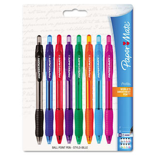 Papermate Profile Retractable Assorted Ink Bold Point Pens (Pack of 8)