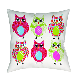 Thumbprintz Owls Indoor/ Outdoor Throw Pillow