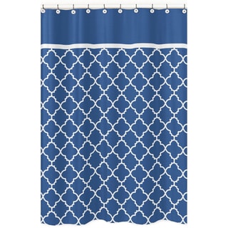 Sweet Jojo Designs Blue/ White Trellis Shower Curtain