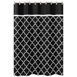Sweet Jojo Designs Black/ White Trellis Shower Curtain
