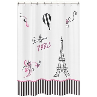 Sweet Jojo Designs Paris Kids Shower Curtain