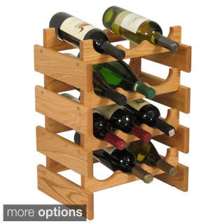 12-bottle Stackable Wood Dakota Wine Rack