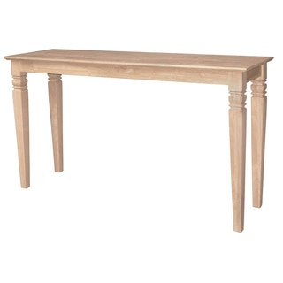 Unfinished Solid Parawood Java Console/ Sofa Table