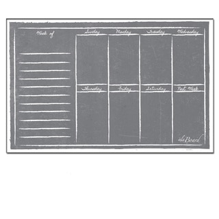Grey Chalkboard Magnetic Dry Erase Weekly Calendar