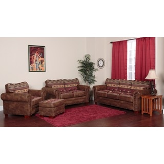 Brown Tapestry Sierra Mountain Lodge 4-piece Sofa Set