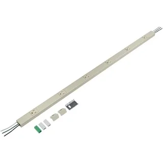 Wiremold Plugmold Hard-Wired Multi-Outlet Strip, Ivory