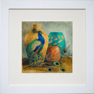 Lanie Loreth "Peacock Vessels I" Framed Art Print