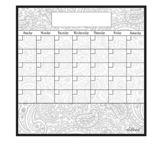 Paisley Magnetic Dry Erase Monthly Calendar